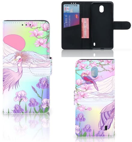 Nokia 1 Plus Telefoonhoesje met Pasjes Bird