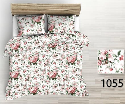 Kora Kussensloop 50x60cm Wit Bordeaux met Pioenen - Ritssluiting