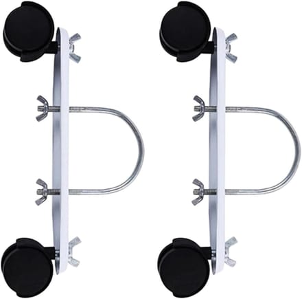 Radiator Onderstel - Verrijdbaar Frame - Mobiele Verwarming - 360 Graden Draaibaar - 2 Stuks - Zwart