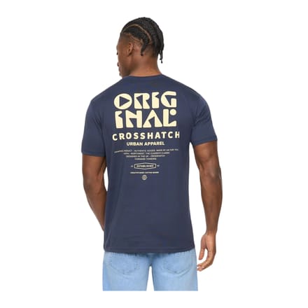 Crosshatch Mannen Wellmoores T-Shirt (Marineblauw)