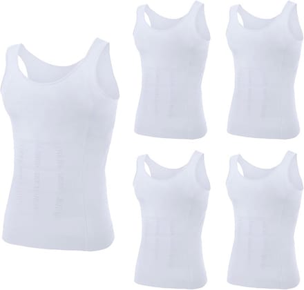 5-Pack Afslankende Body Shaper voor Mannen - Sculpting Compressie Shirt