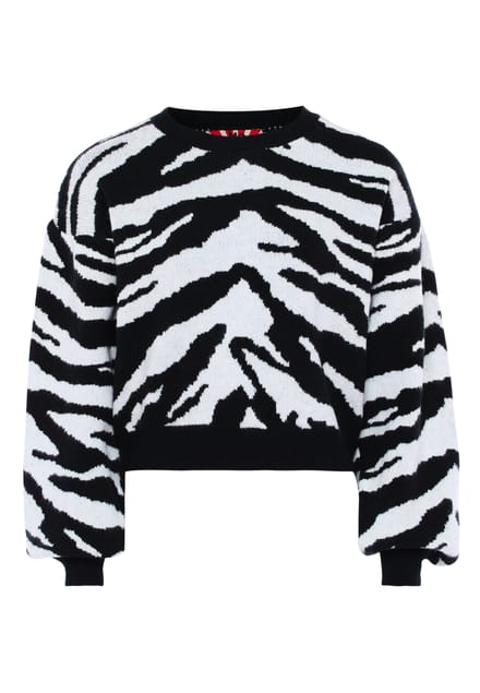 Mymo Jumper Dames zwart en wit
