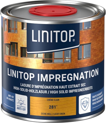 High Solid Impregneerbeits LINITOP IMPREGNATION Licht Eiken (li281) 0.5 liter