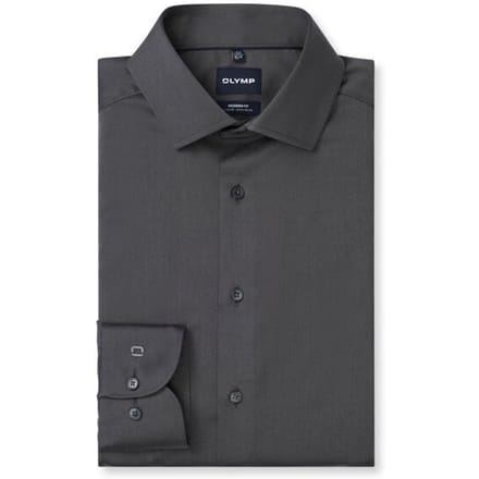OLYMP Luxor Overhemd, Modern Fit, Global Kent, Antraciet
