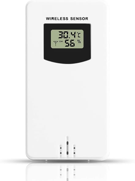 Draadloze Buitensensor voor Weerstation - Buitenthermometer en Hygrometer met 60 m Bereik
