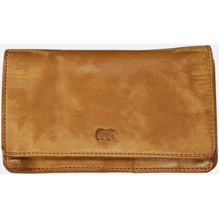 Bear Design Portemonnee / Portefeuille Dames - Ritsportemonnee - Leer - Emma - Geel