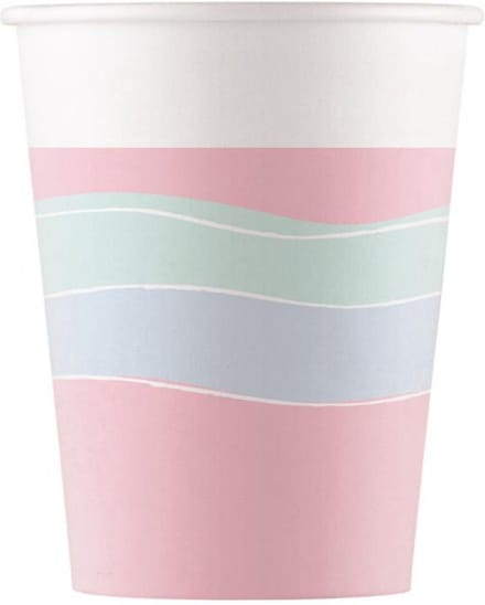 Procos Feestbekers Elegant 200 Ml Papier Wit 8 Stuks