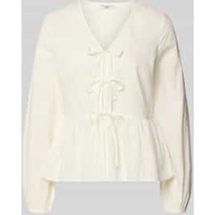 Slim fit blouse met lange mouwen van puur katoen