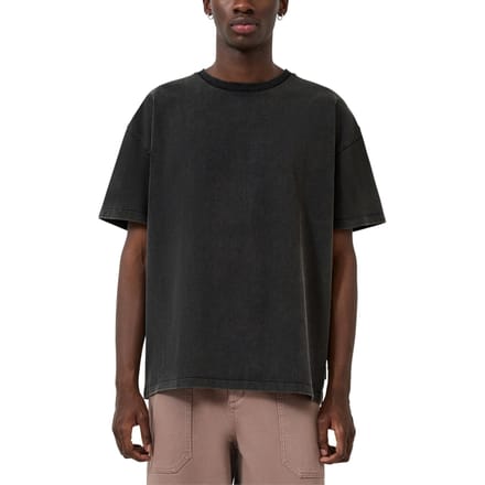 T-shirt met ronde hals van dik en zacht jersey met print op de rug, Relaxed Fit QS