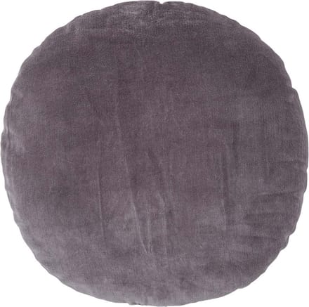 Homescapes fluwelen kussen, 40 cm rond, antraciet