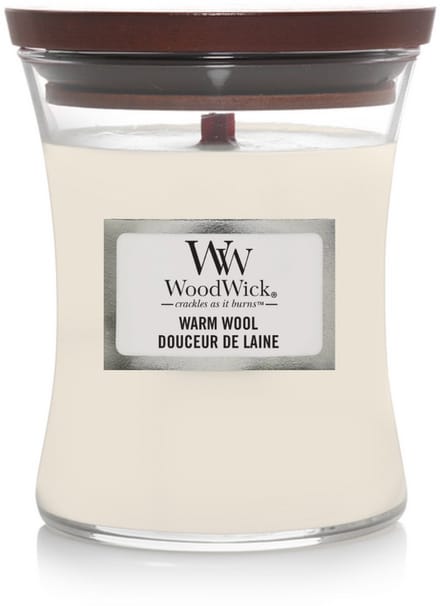 WoodWick Hourglass Medium Geurkaars - Warm Wool - 60 branduren