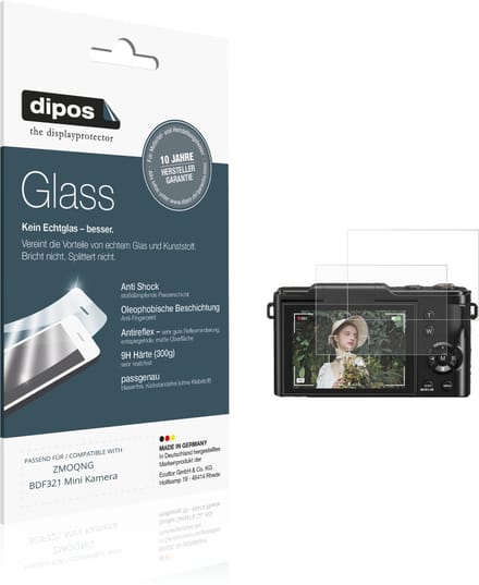 dipos – 2x Matte Pantserfolie geschikt voor ZMOQNG BDF321 Mini Kamera | 9H Screenprotector