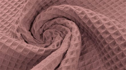 BINK Bedding Stof Katoen Wafel Oudroze per meter