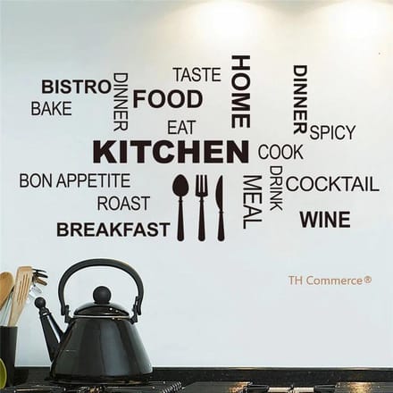 Muursticker Keuken - Tekst Sticker - Eten - Drinken - nr. 577
