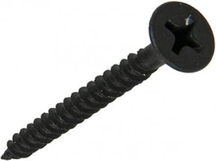 GIPS-PLAAT-SCHROEF. 3.5 x 35mm. lang. ZWART GEFOSFATEERD. 25 stuks SCHROEVEN. Sam.