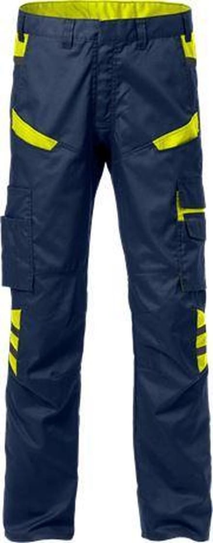 Fristads Broek 2555 Stfp - Marineblauw/hi-vis geel - C150