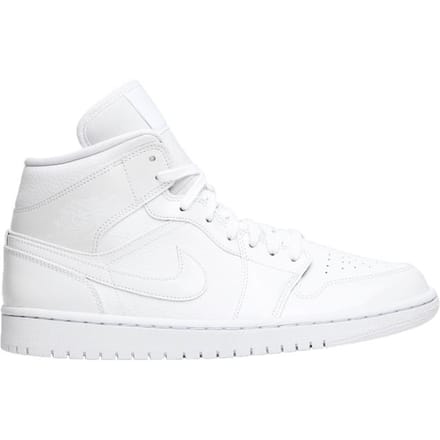 Jordan 1 Mid Triple White Patent Swoosh (Vrouwen) 36 white