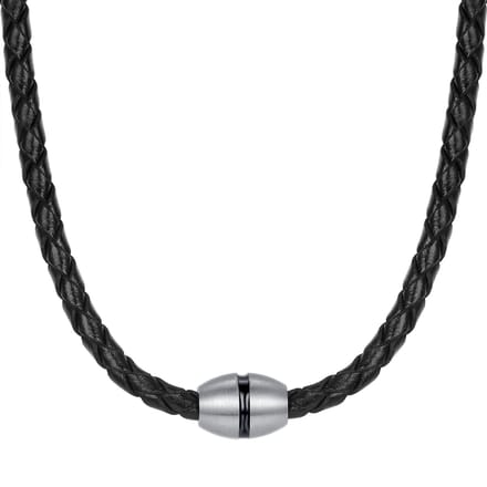 True Rebels True Rebels Mannen Leren ketting zwart