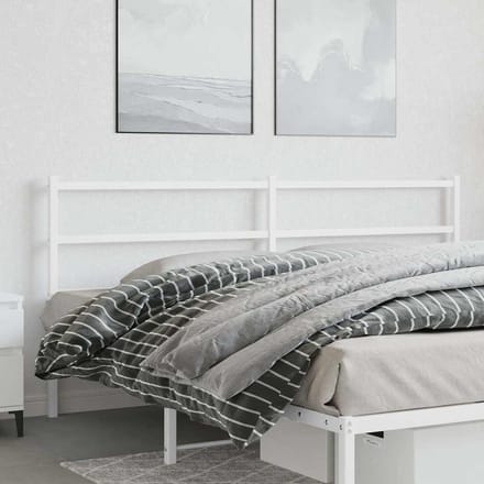 vidaXL - Vervangend - hoofdbord - 180 - cm - metaal - wit