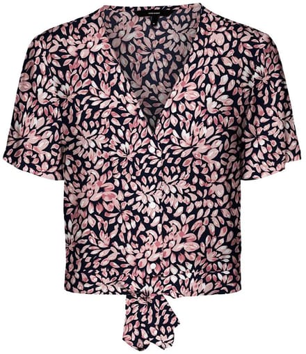 Vero Moda Easy Tie Blouse Met Korte Mouwen Veelkleurig M Vrouw