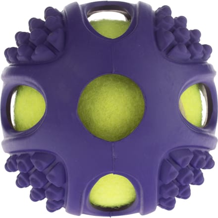 Hondenspeeltje Rubber-Tennisbal 2in1 2 stuks Ø10cm