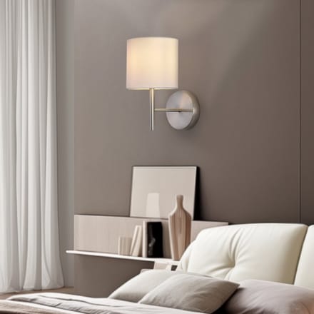 Wandlamp set van 2 Winsford 27x21 cm E14 zilverkleurig en wit lux.pro