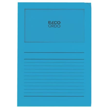Elco Ordo Cassico L-map met venster A4 100 stuks 220 x 310 mm diepblauw