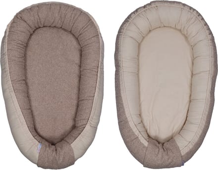 MamaLoes Omkeerbaar Babynest - Babynestje Teddy - Wasbaar - Boucle Nougat