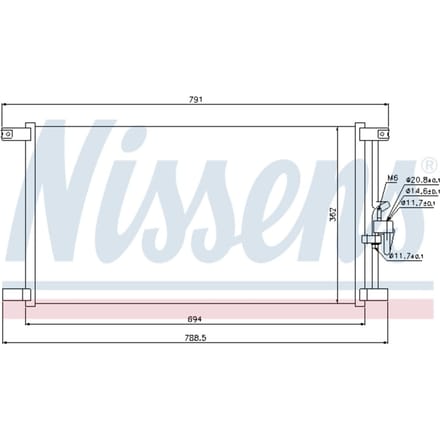 Condensator, airconditioning NISSENS 94798