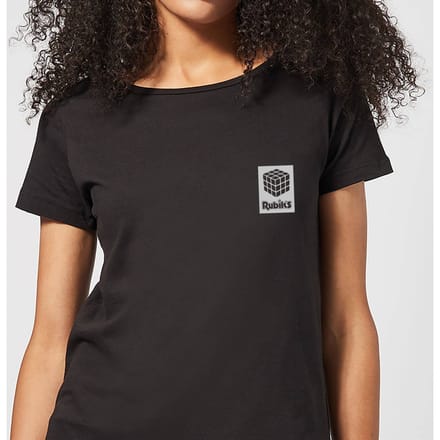 Rubik's Rubiks Box Pocket Women's T-Shirt - Black - 3XL