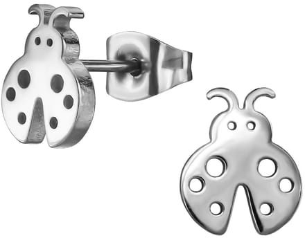 CS Joy - Lieveheersbeestje oorbellen - Chirurgisch staal - 7 x 10 mm
