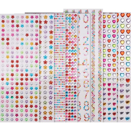 VBS Strass-sticker "Kleurrijk gemengd", 8 kaarten
