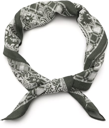 Vierkante Sjaal met Barok Paisley- en Patchworkdessin (63x63cm) - Groen