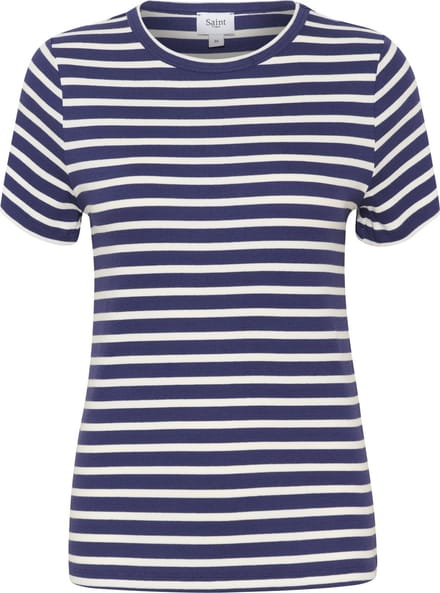 Saint Tropez AstaSZ SS Stripe T-Shirt Dames T-shirt - Maat S