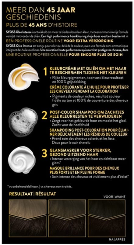 Syoss Oleo Intense - Haarverf - 2-10 - Bruinzwart - 115ml x 2