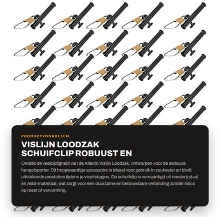 Dailygoods- Loodzak 4 Stuks - Robuust Metaal/ABS - Schuifclip