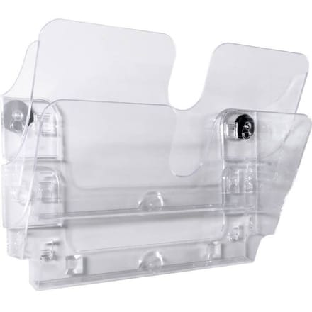 Durable Flexiplus 1709022060 Folderhouder (wandmodel) Zwart 1 stuk(s) Aantal vakken: 2