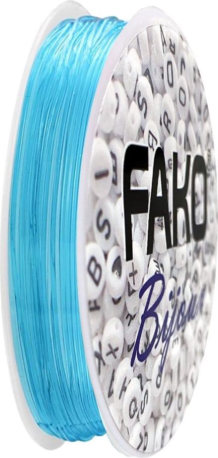 Fako Bijoux® - Elastisch Nylon Draad - Rijgdraad - Sieraden Maken - 0.6mm - 9 Meter - Lichtblauw