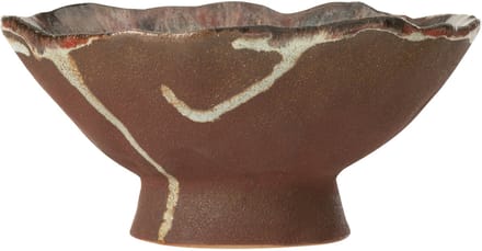J-Line plateau Decoratief Naga - keramiek - roest/bruin - small