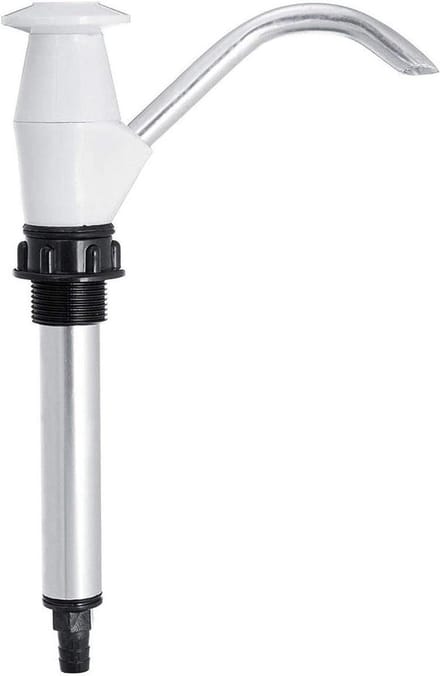 Caravan Kraan Handpomp - Waterpomp Camper - Water Tappen - Dubbele Actie - 20x27x5cm - Wit