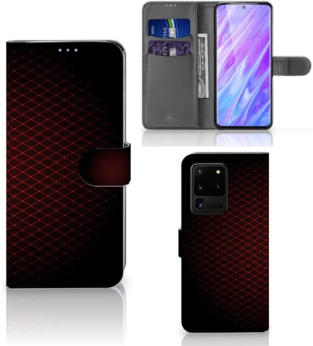 Samsung Galaxy S20 Ultra Telefoon Hoesje Geruit Rood