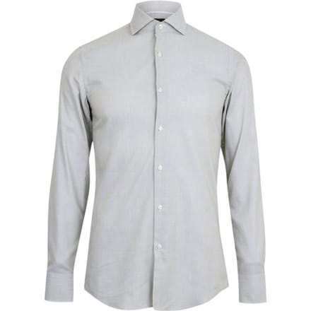 Boss Heren Overhemd met Spread Collar en Lange Mouwen (Lichtgrijs)