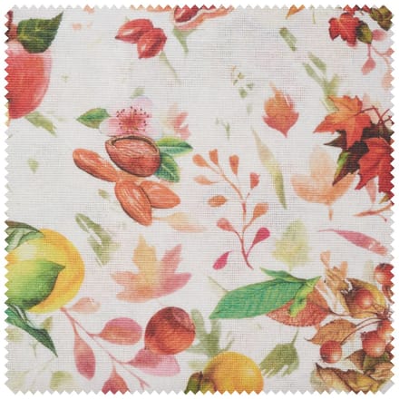 Motiefstof in linnenlook "Herfst"