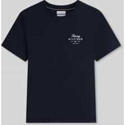 Tommy Hilfiger Script Stack Regular Desert Sky Size: S | Basic T-Shirts Outlet | Heren | Blauw