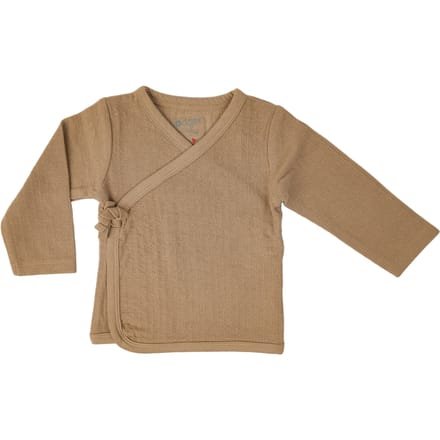 Overslag truitje beige - Maat 68 - 100% biologisch katoen - Elastisch