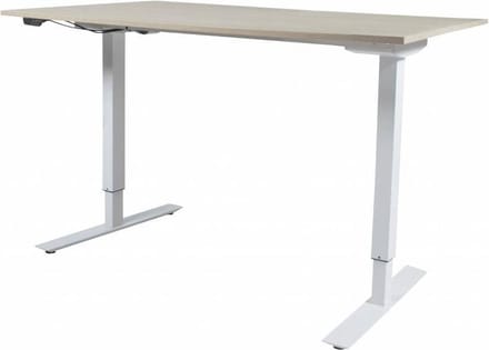 Zit Sta Bureau - Plus Elektrisch 140x80 Havana Kersen -wit frame