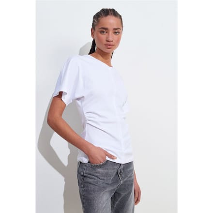 Dames Katoenen Crew Neck T-Shirt