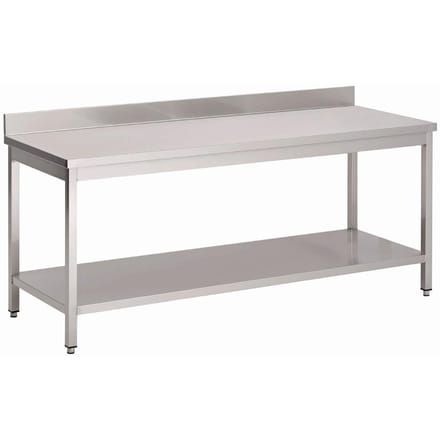 Werktafel - RVS - Onderblad - Achteropstand |140cm Breed GN133 - Horeca & Professioneel