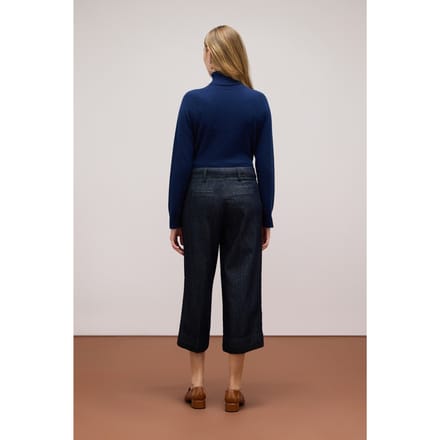 Oltre Cropped Wide-leg Jeans Blue Größe: 40 | Stoffhosen Outlet | Damen | Blau