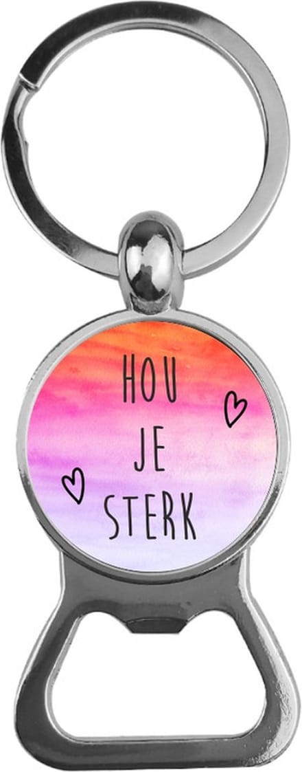Bieropener Glas - Hou je Sterk